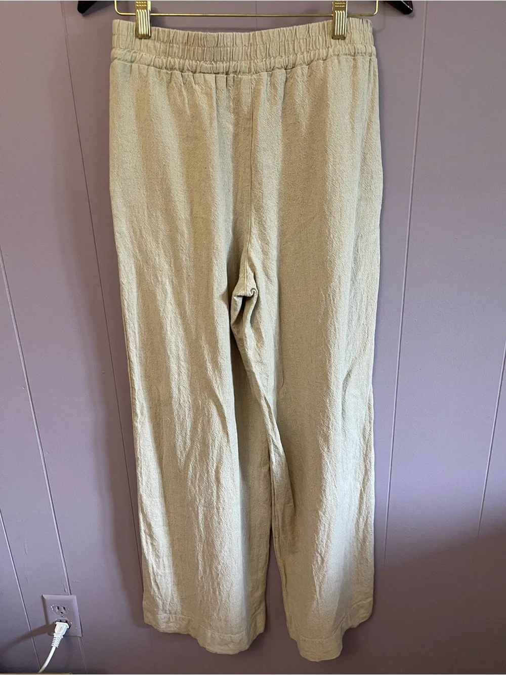 Women’s Relaxed Drawstring Pants in Beige